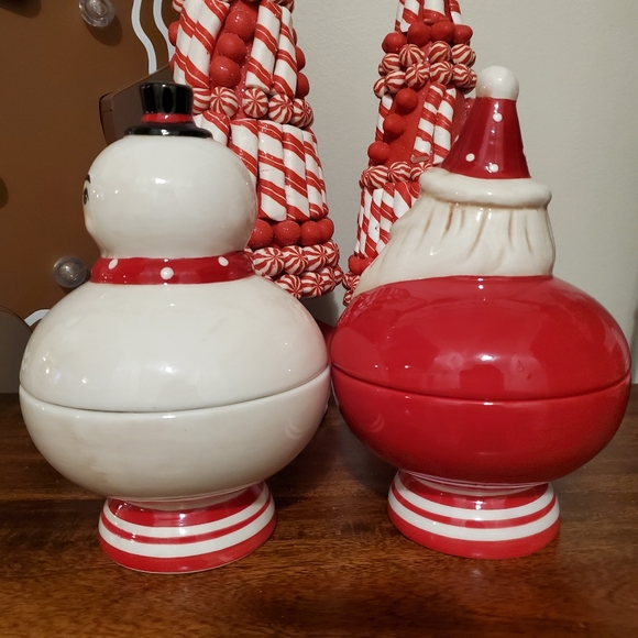 Johanna parker snowman & santa candy dishes - Picture 4 of 6